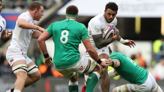 Saints' Courtney Lawes in action for England