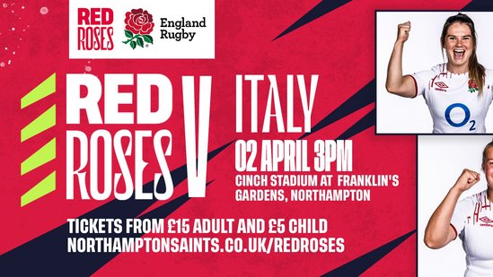 Tickets for England vs Italy at cinch Stadium at Franklin’s Gardens are on sale now.
