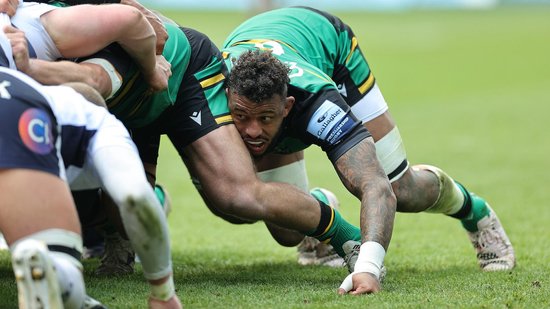 Courtney Lawes in action for Northampton Saints