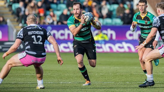 Burger Odendaal of Northampton Saints against Newcastle Falcons.