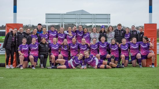 Loughborough Lightning celebrate their victory over Bristol Bears.