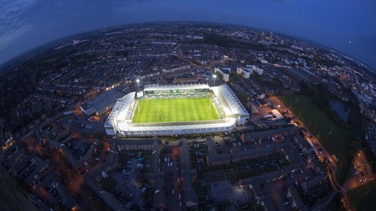 An Aerial view of Franklin's Gardens
