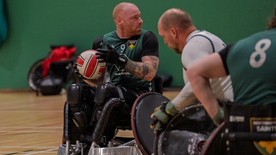 Saints Wheelchair Rugby in action at Aylesbury