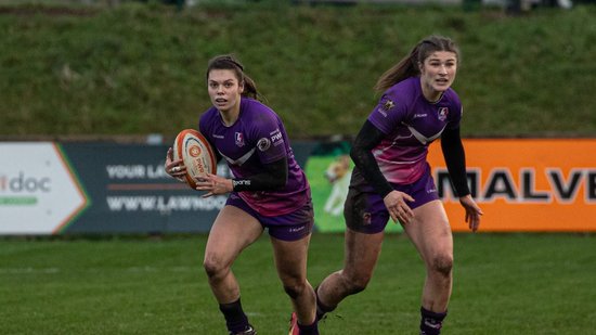 Helena Rowland and Helen Nelson of Loughborough Lightning against Gloucester-Hartpury.