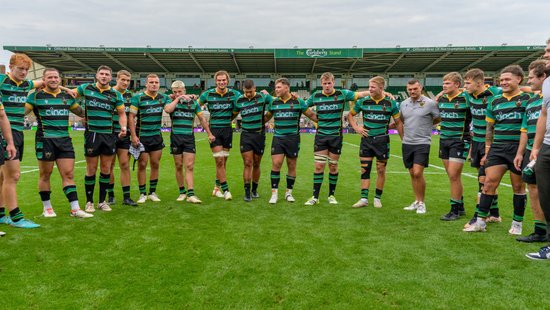 Northampton Saints after their match against Cambridge Rugby