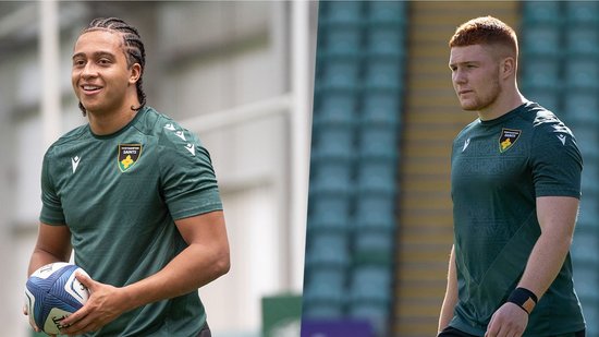 Henry Nanka-Bruce and Kieran Perkins join Northampton Saints Senior Academy.