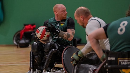 Saints Wheelchair Rugby in action at Aylesbury