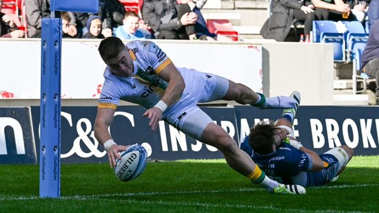 Tommy Freeman of Northampton Saints