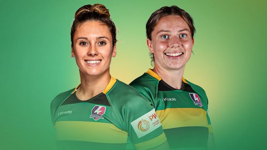 Abbie Brown and Alicia Maude of Loughborough Lightning