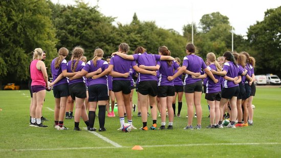 Northampton Saints and Loughborough Lightning host a girls rugby camp at Stowe