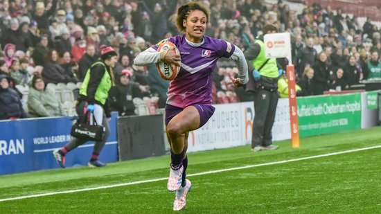 Bulou Mataitoga of Loughborough Lightning against Gloucester-Hartpury.