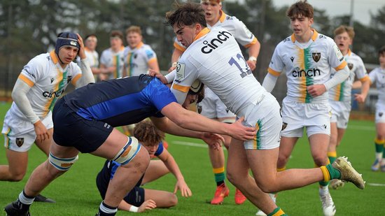 Northampton Saints Under-18s in action against Midlands West Academy