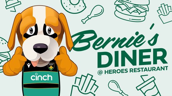 Bernie’s Diner will be open for Saints’ Premiership Rugby Cup matches