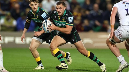 Northampton Saints’ Ollie Sleightholme during the 2024/25 season.