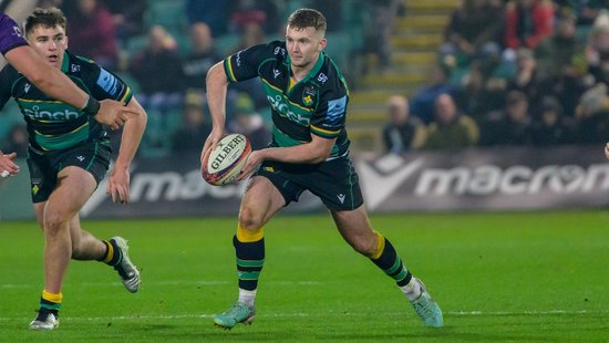 Northampton Saints’ George Makepeace-Cubitt during the 2024/25 season.