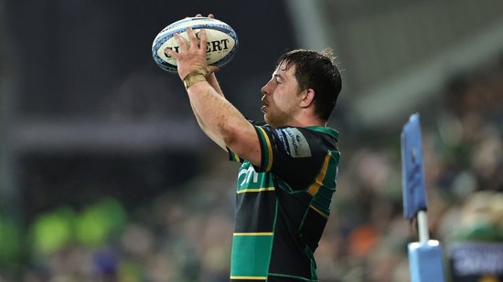 Henry Walker on his debut for Northampton Saints against Newcastle Falcons.