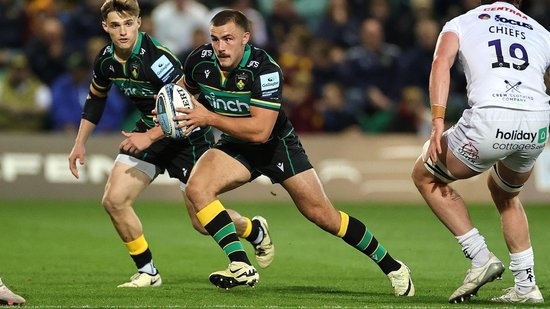 Northampton Saints’ Ollie Sleightholme during the 2024/25 season.