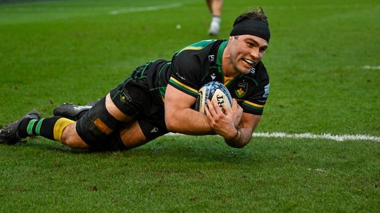 Josh Kemeny of Northampton Saints against Newcastle Falcons.