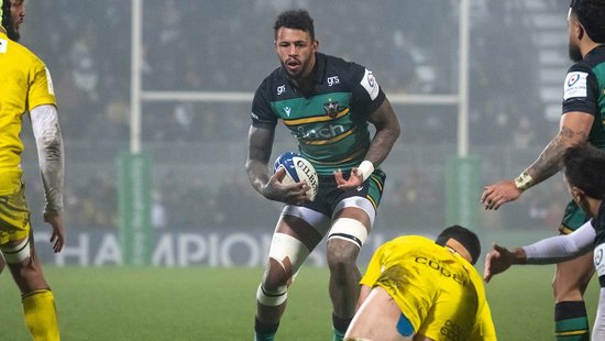 Courtney Lawes in action for Northampton Saints