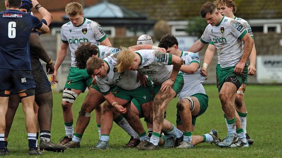 Northampton Saints Under-18s in action against Sale Sharks.