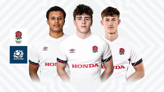 Jonny Weimann, Aiden Ainsworth-Cave and  James Pater of Northampton Saints and England U18.