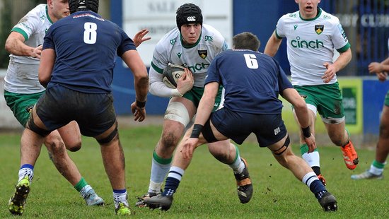 Northampton Saints Under-18s in action against Sale Sharks.