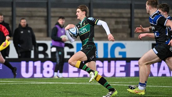 Action from Northampton Saints U18 against Bath.