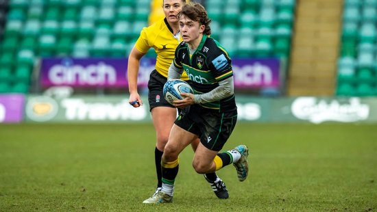 Northampton U18 Academy in action against Leicester Tigers.