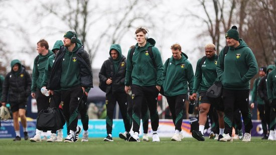 Northampton Saints arrive at Coventry Rugby