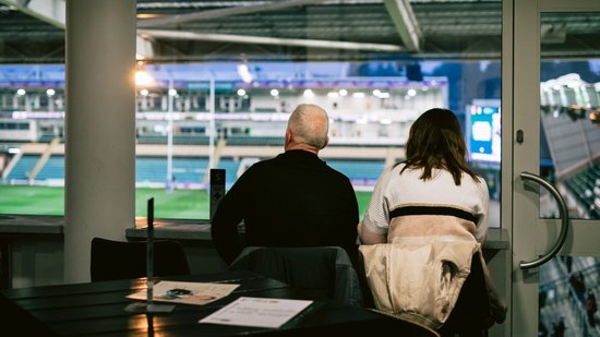 Enjoy a spectacular view of cinch Stadium at Franklin’s Gardens from the Legends Lounge.