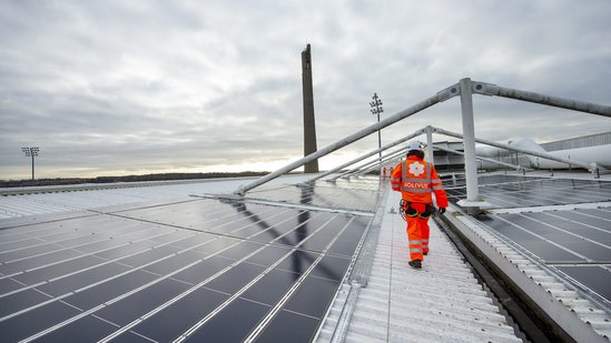 Solivus have installed 600 solar panels at Franklin’s Gardens