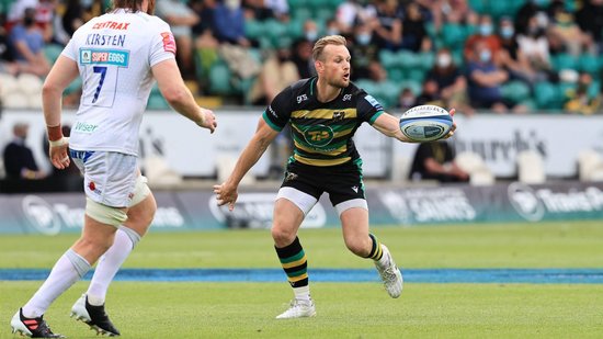 Rory Hutchinson in action for Northampton Saints again Exeter