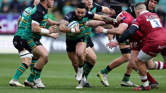 Matt Proctor in action for Northampton Saints