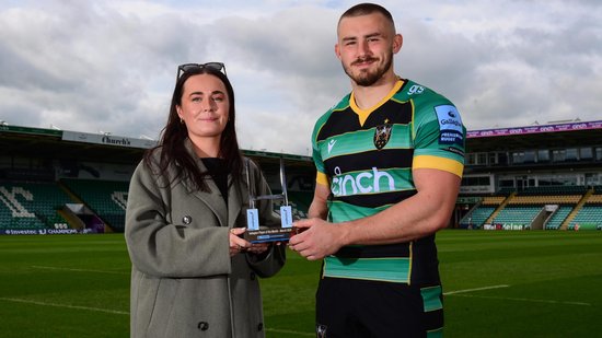 Ollie Sleightholme has been voted the Gallagher Player of the Month for March