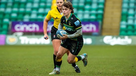 Northampton U18 Academy in action against Leicester Tigers.