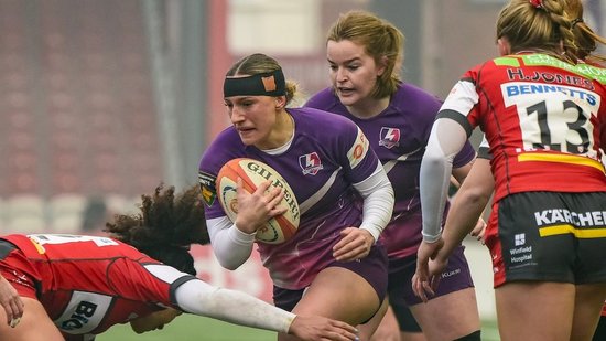 Krissy Scurfield of Loughborough Lightning against Gloucester-Hartpury.