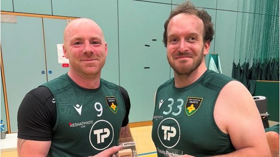 Rhys Walden and Gary Callier of Saints Wheelchair Rugby