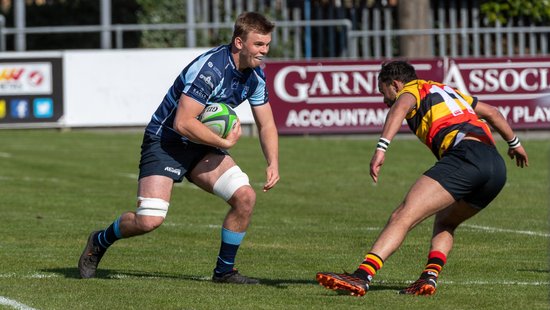 Saints' Ollie Newman carries for Bedford