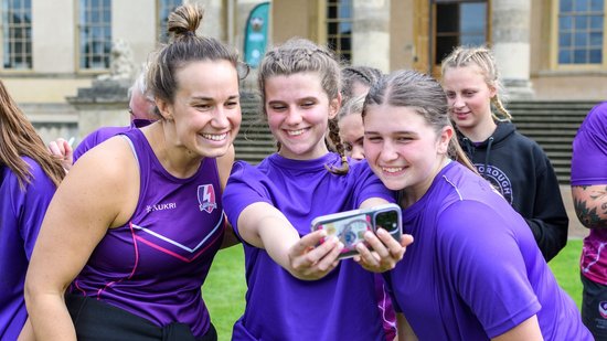 Loughborough Lightning players coach at Stowe School