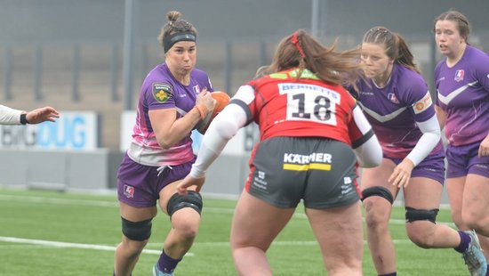 Rachel Malcolm of Loughborough Lightning against Gloucester-Hartpury.