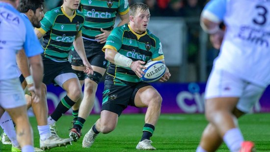 Alex Waller of Northampton Saints against Bayonne.