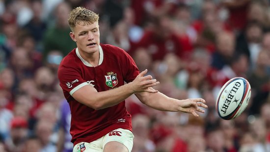 Northampton Saints’ Fin Smith features for the British & Irish Lions