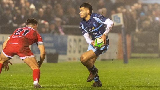 Northampton Saints' Connor Tupai featuring for Bedford Blues