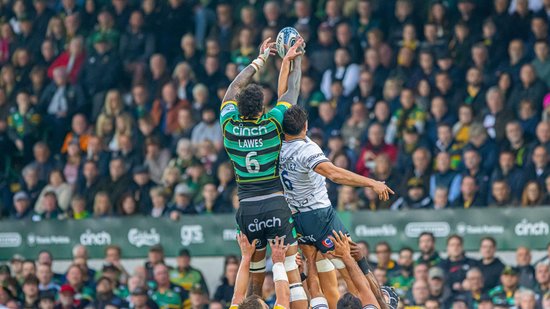 Courtney Lawes of Northampton Saints.