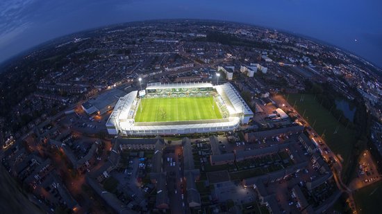 An Aerial view of Franklin's Gardens