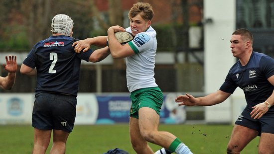 Northampton Saints Under-18s in action against Sale Sharks.