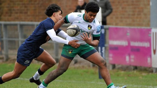 Northampton Saints Under-18s in action against Sale Sharks.