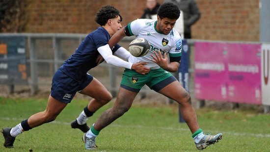 Northampton Saints Under-18s in action against Sale Sharks.