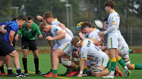 Northampton Saints Under-18s in action against Midlands West Academy