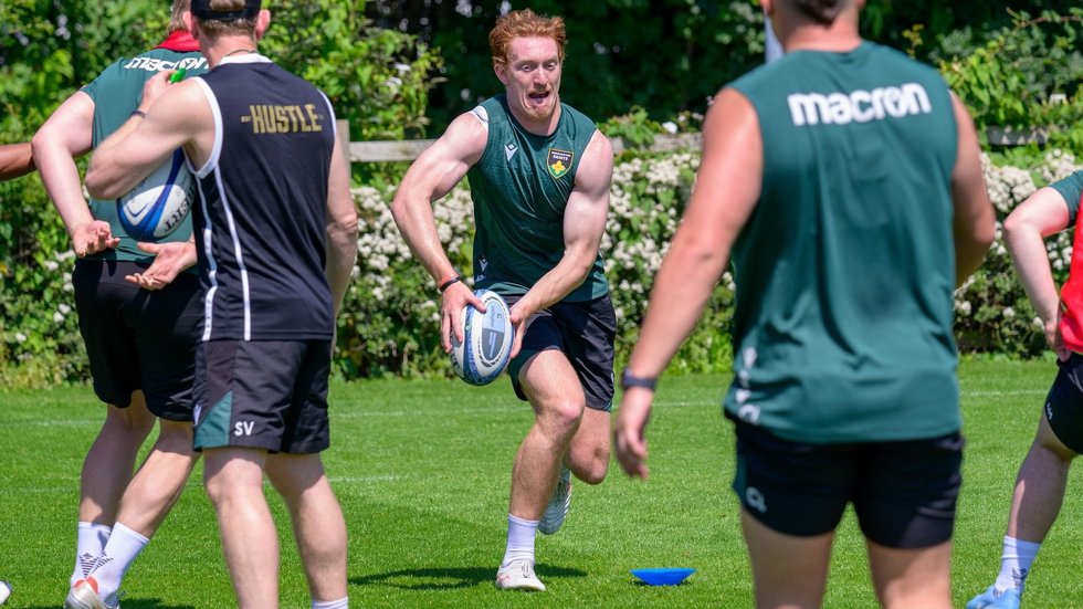 Northampton Saints’ George Hendy during the 2024/25 season.